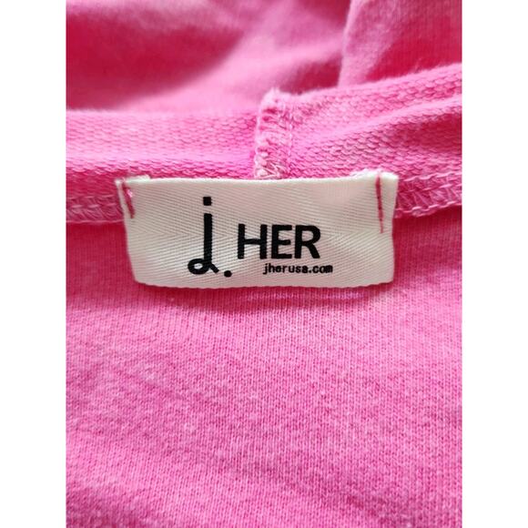 J.Her Mineral Wash Butterfly Hoodie Open Front Oversized Shacket Pink Size 3XL - Picture 6 of 10